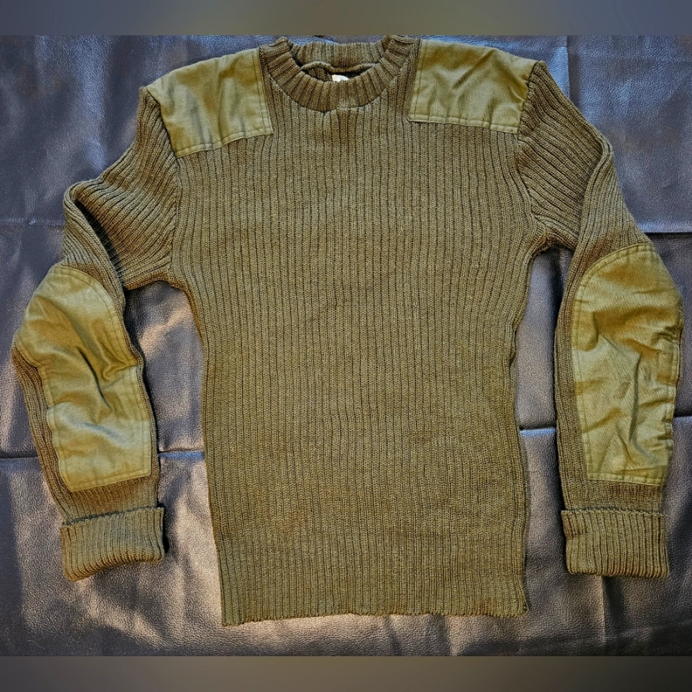 Vintage Green Mens Military/USMarine Wool Knitted Sweater 40